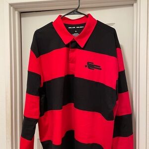 Billie Eilish Red and Black Polo Shirt